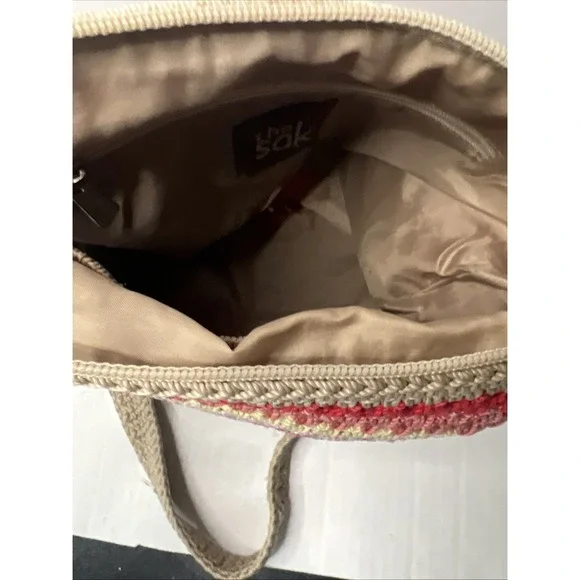 The Sak Multicolor Striped Crochet Shoulder Crossbody Bag Purse - Picture 2 of 2